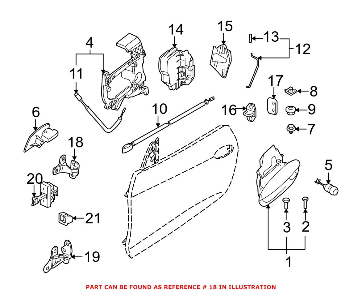 BMW Door Hinge = Front Passenger Side Upper 41517176822